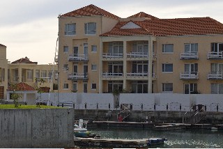 Our flat is the one on the middle floor with a window open.