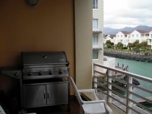 A view from our new place. See the sweet wee harbour?